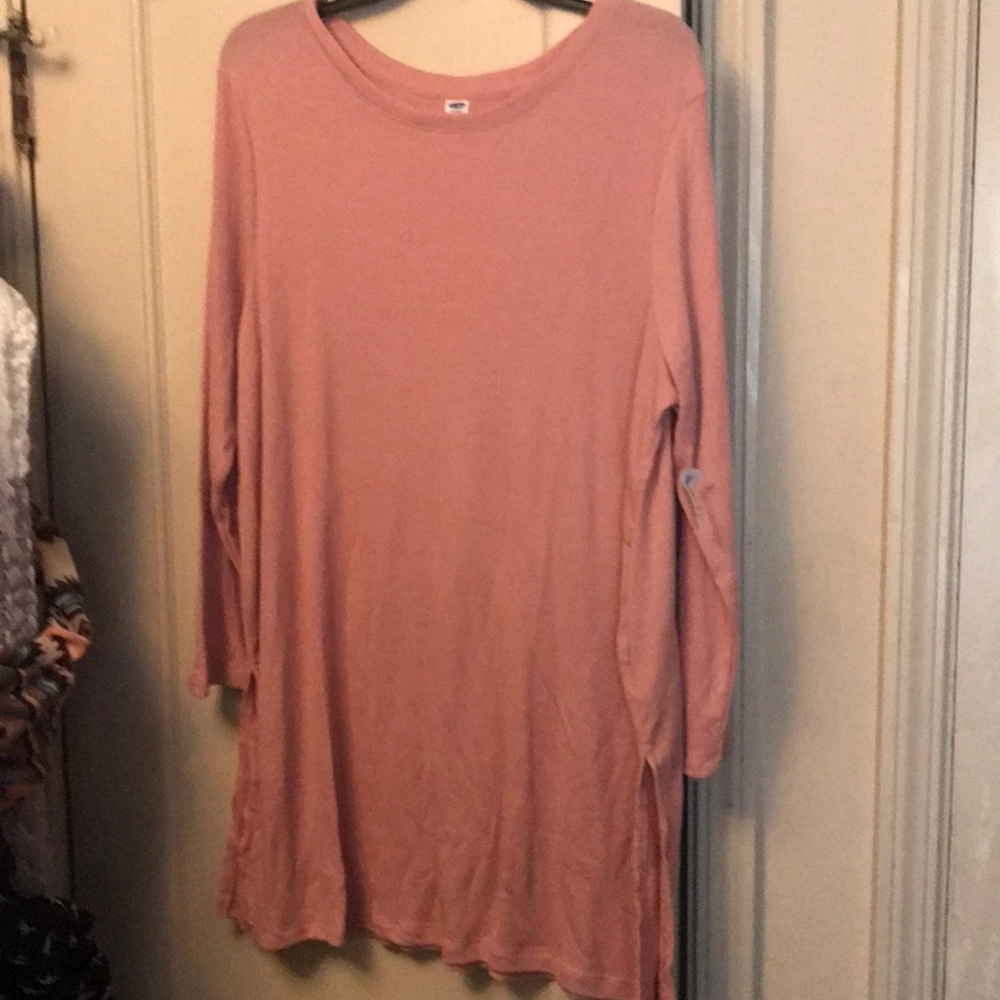 Pink ribbed tunic